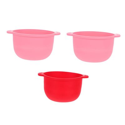 MERRYHAPY 3pcs Folding Silicone Waxing Bowl Hair Removal Accessory for Home Waxing Portable Design with Precise Scale for Measurement Random Colors