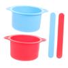 Beatifufu 2pcs Silicone Wax Melt Warmer Bowl Hair Removal Wax Warmer Liner for Melts Non-stick Replacement Bowl for view 1