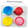MERRYHAPY 4pcs Foldable Silicone Wax Melting Bowl for Hair Removal Nonstick Heat-resistant Wax Pots Red Yellow Blue Pink Home and Salon Use view 4
