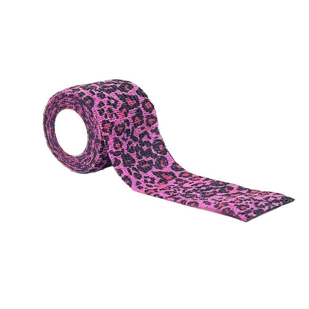 Cohesive Grip Wraps by Tle Beauty - Box of 12 - Pink Cheetah Print