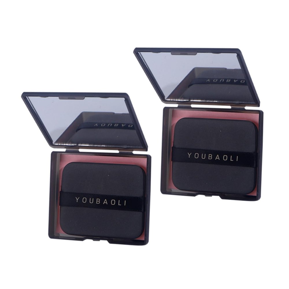minkissy 2sets Face Oil Blotting Sheets with Mirror Case and Puff Oil Absorbing Papers for Oily Skin Convenient and Portable Face Cleaning for Makeup Touch-ups