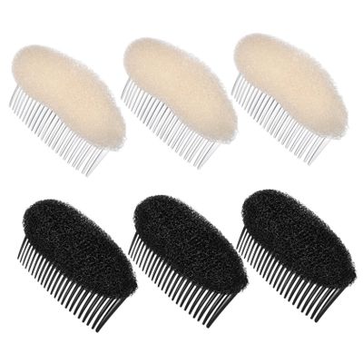 Baluue 6pcs Hair Shaper Sponge Tools for Women Black White Hair Styling Accessories for Easy Updos Portable Design for Weddings Events