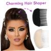 Baluue 6pcs Hair Shaper Sponge Tools for Women Black White Hair Styling Accessories for Easy Updos Portable Design for Weddings Events view 2