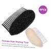 Baluue 6pcs Hair Shaper Sponge Tools for Women Black White Hair Styling Accessories for Easy Updos Portable Design for Weddings Events view 3