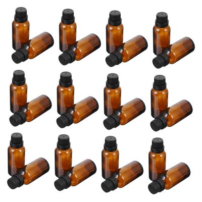 HONMEET Coffee Glass Perfume Containers with Lid and Plug 12pcs