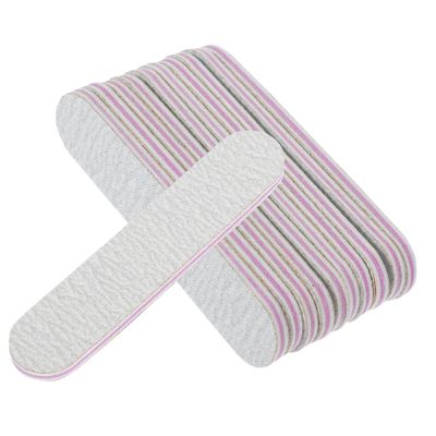 BIUDECO 100pcs Nail File Kit Grit Fingernail File Strip Double-Sided Sanding Board for Nails Buffering Tool for Travel Home Use