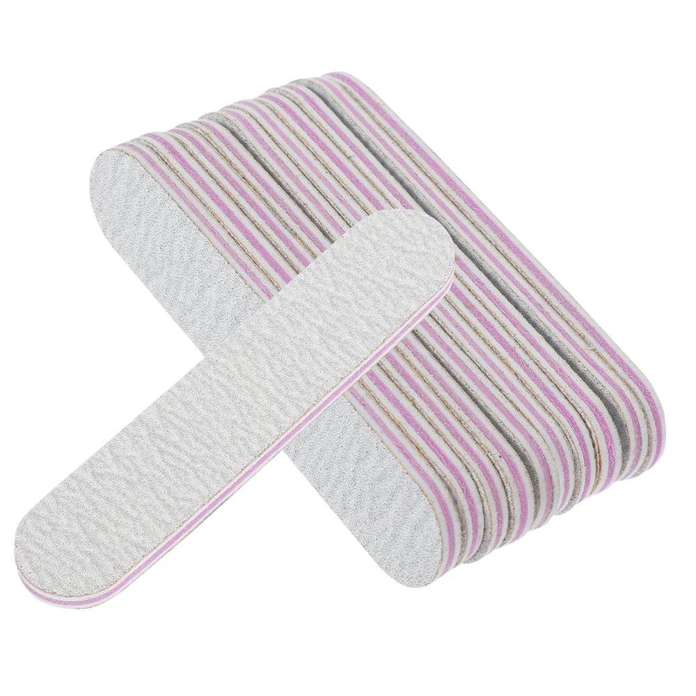 BIUDECO 100pcs Nail File Kit Grit Fingernail File Strip Double-Sided Sanding Board for Nails Buffering Tool for Travel Home Use