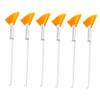 OHPHCALL 6pcs Long Handle Facial Fan Mask Brush Smooth Full Coverage Diy Esthetician Makeup Tools Fluffy Fan Brushes for Beauty view 1