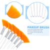 OHPHCALL 6pcs Long Handle Facial Fan Mask Brush Smooth Full Coverage Diy Esthetician Makeup Tools Fluffy Fan Brushes for Beauty view 2