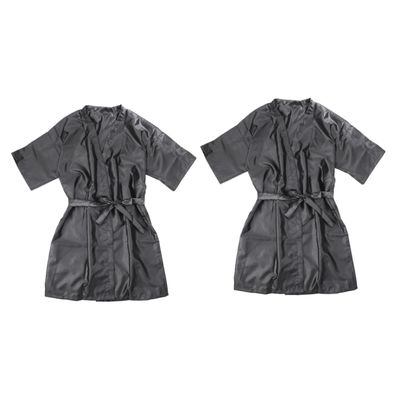JEWEDECO 2pcs Hairdressing Gowns for Men Elegant Spa Robes Design for Salons Gyms and Home Use Beauty Attire
