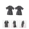 JEWEDECO 2pcs Hairdressing Gowns for Men Elegant Spa Robes Design for Salons Gyms and Home Use Beauty Attire view 4