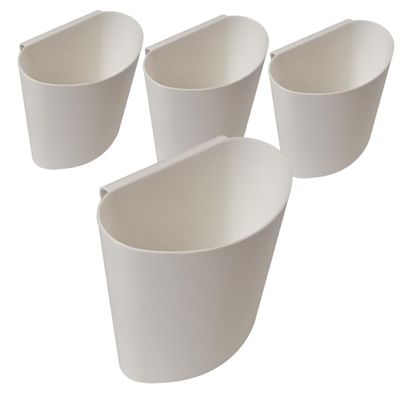 Outanaya 4pcs Hanging Storage Basket for Rv Salon Cart Tattooing Supplies Easy to Clean Plastic Material Small Storage Basket for Organizing