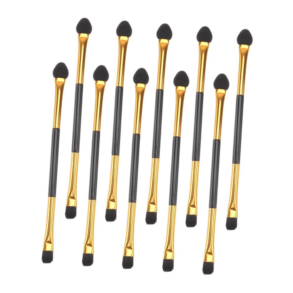 IWOWHERO 20pcs Dual-ended Eye Shadow Brushes Fiber Makeup Tool for Women for Everyday Use and Travel Easy Application for Eyeshadow and Cosmetics