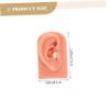 Baluue 2pcs Silicone Ear Piercing Models for Practice and Training Realistic Artificial Ear Teaching Supplies for Piercing Deep Skin Tone Left Right view 2
