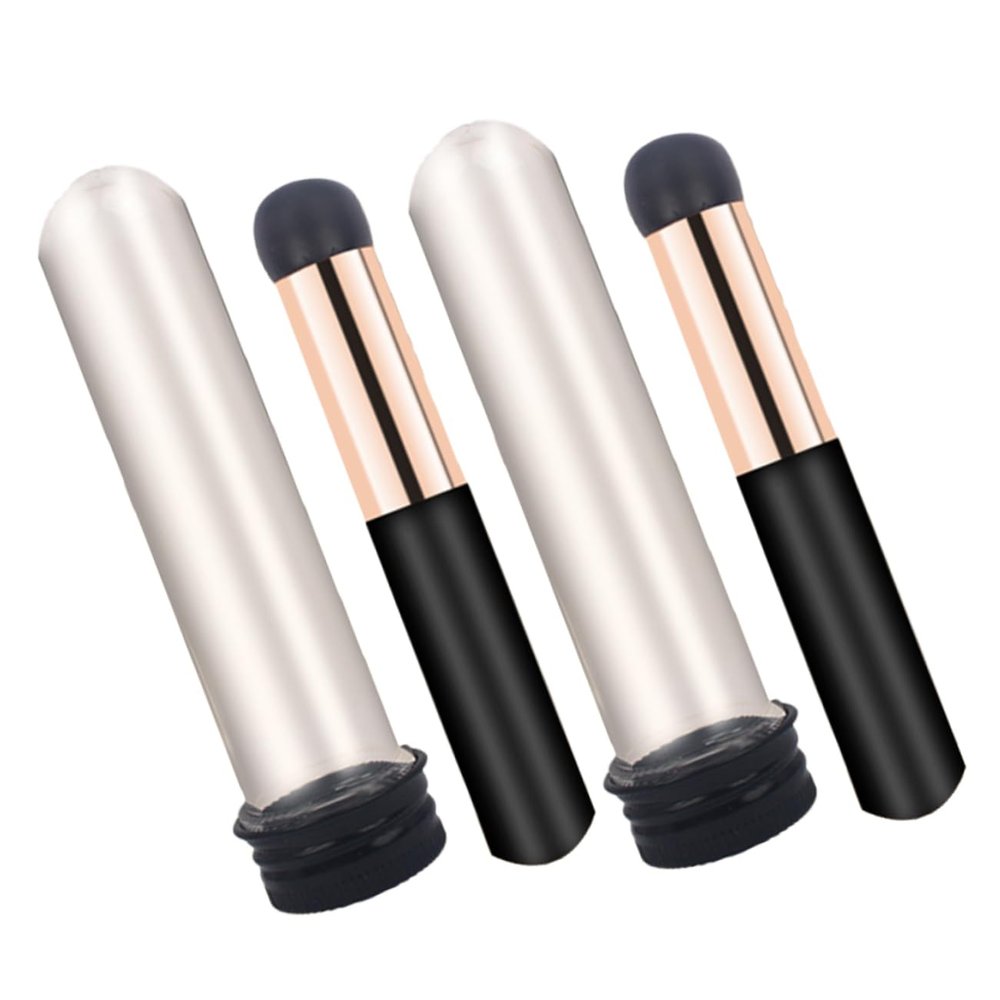 Baluue 2pcs Silicone Lip Brush Versatile Lip Balm and Lipstick Applicator with Round Head for Precise Application Soft Touch Design for Comfortable Use Includes Case for Easy Storage and