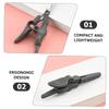 MERRYHAPY 4pcs Round Head Nose Hair Scissors for Men Women Precision Eyebrow Beard Trimmers Durable Stainless Steel with Smooth Edges for Safe Grooming view 2