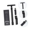 SOESFOUFU 1set Old Style Manual Shaver Double Razor for Body Hair Grooming Portable Safety Razor with Non-skid Grip Compact Travel Design with Storage Box Professional Salon-style Shaving Tool view 2