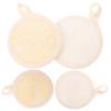 Baluue 4pcs Facial Scrub Pads Exfoliating Loofah Pads for Women Facial Exfoliator view 1
