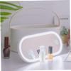 Baluue Portable Makeup Organizer Box with Led Mirror Travel Cosmetic Case for Women Capacity Handheld Makeup Storage Durable Design Brightness Touch Light view 3