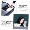 Baluue Portable Makeup Organizer Box with Led Mirror Travel Cosmetic Case for Women Capacity Handheld Makeup Storage Durable Design Brightness Touch Light view 4