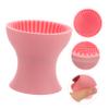 FRCOLOR Silicone Makeup Brush Cleaner Mat Portable Travel Cup Makeup Brush for Women view 3