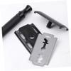 Outanaya Old Style Manual Shaver Double Razor Blade for Body Hair Safety Razor Mustache Trimmer view 3