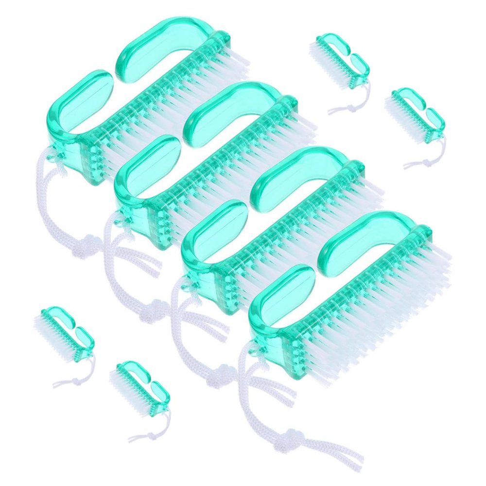Ipetboom 8pcs Nail Brush for Cleaning Fingernail Toenail Portable Easy to Use for Home Salon