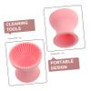 Baluue Small Makeup Brush Cleaner Silicone Makeup Brush Cleaning Cup for Women view 4
