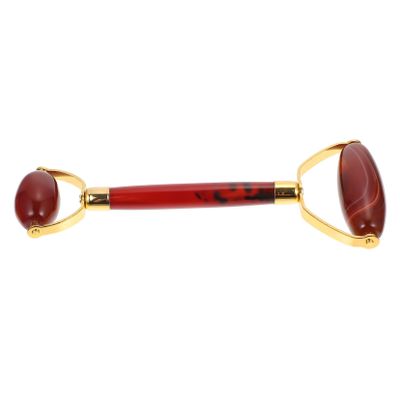 Gogogmee 1pc Guasha Tool for Face Red Agate Facial Handheld Beauty Skin Care Device