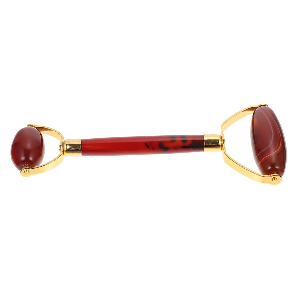 Gogogmee 1pc Guasha Tool for Face Red Agate Facial Handheld Beauty Skin Care Device