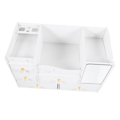 Mikinona Makeup Organizer Case Drawers Large Capacity Storage Box Desktop Makeup Container Sturdy Construction