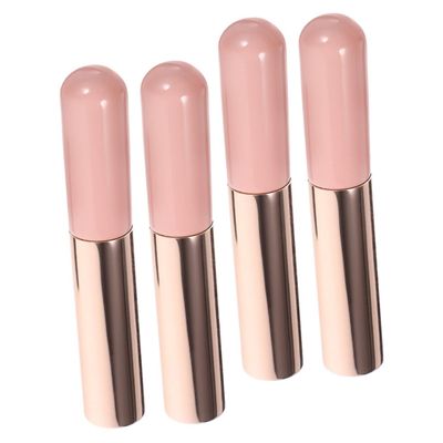 Gogogmee 4pcs Silicone Lip Brushes Portable Lip Applicators for Gloss Concealer Soft Multi-functional Makeup Tool Protective Cap for Precise Application