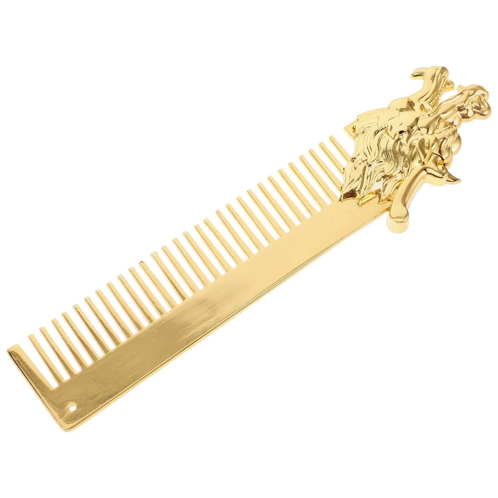 Didiseaon Men's Oil Hair Styling Comb Mustache Beard Comb Zinc Alloy Pocket Styling Brush for Beard and Mustache