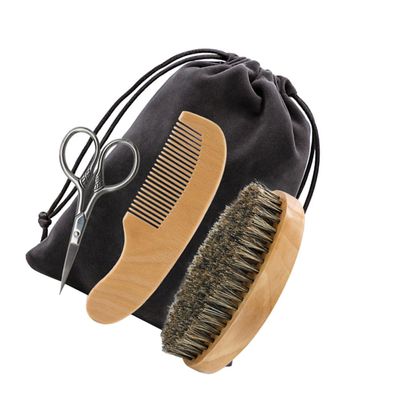 Beatifufu Beard Caring Tool for Men Grooming Kit with Beard Scissors Brush and Comb Durable and Cloth Materials for Easy Maintenance and Styling