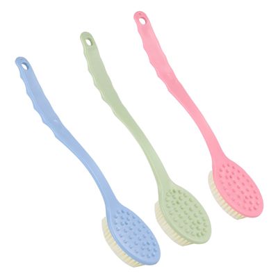 Baluue 3pcs Long Handle Back Brush Bristle Shower Bathing Accessories Multi-Purpose Body Scrubber