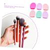 NOLITOY 6pcs Silicone Cleaning Egg Brush for Makeup Brush Cleaning Bowl Cleaner Sponge view 3