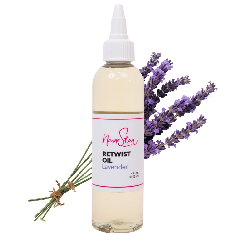 NappStar Retwist Oil, Lavender Scented Smell Good Loc Oil, Aromatic Hair Care for Dreadlocks with Moisturizing Base, 4 Fl Oz