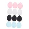 Baluue 12pcs Mini Makeup Powder Puff for Foundation and Concealer Wet Dry Use Soft Velour Sponges Black Blue Pink White for Travel and Everyday Application view 1