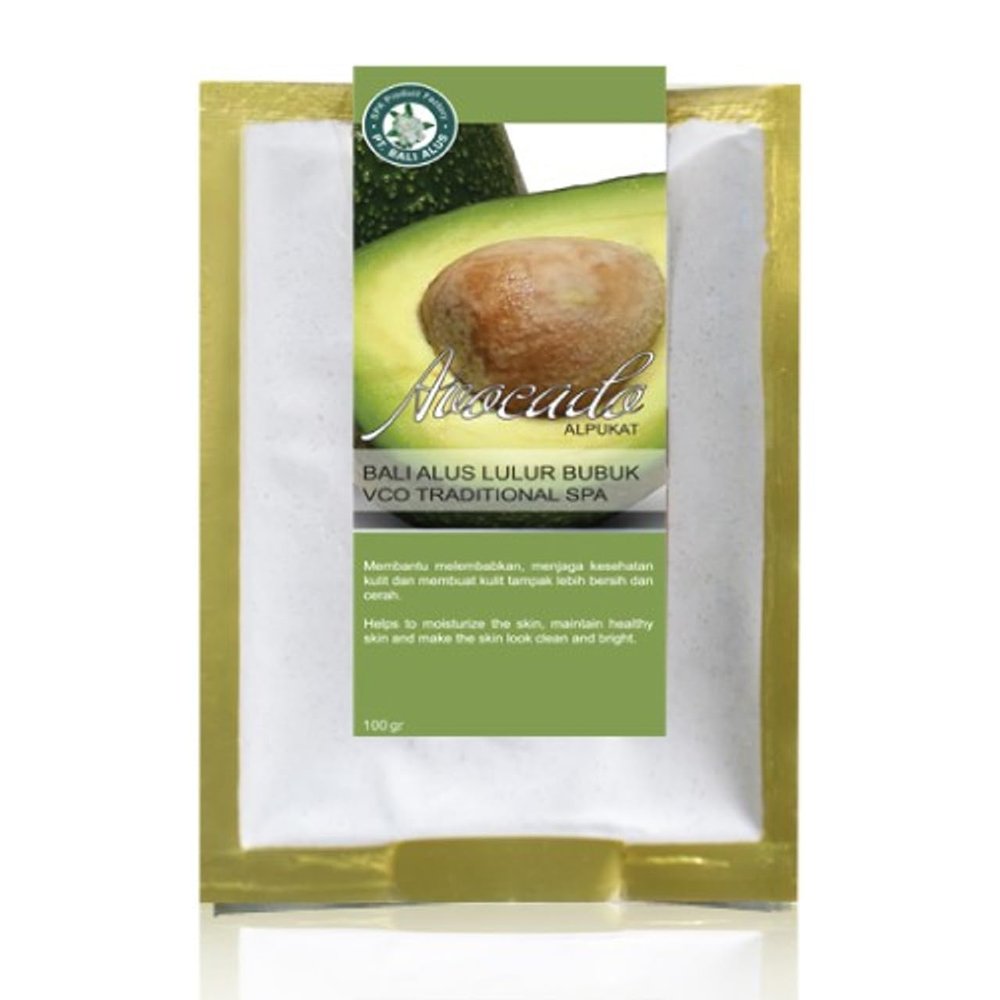 Bali Alus Lulur Bubuk Powder Scrub Avocado VCA Traditional SPA, 100 gram (Pack of 2)
