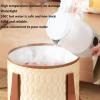 Walkervo Foot Soaking Tub, Portable Foot Soaking Bag Deep Tub for Foot Soaking, Insulated for Warmth, Foldable Design Foot Bath Bucket with Lid,Beige view 4