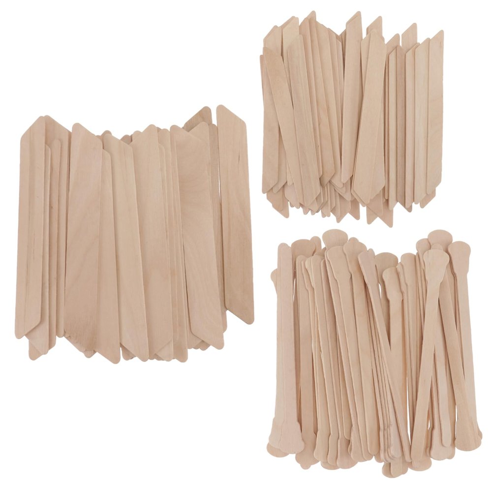 Ipetboom Smooth Wood Hair Removal Applicator 150pcs Wax Strips Kit Perfect for Facial Body Hair Removal