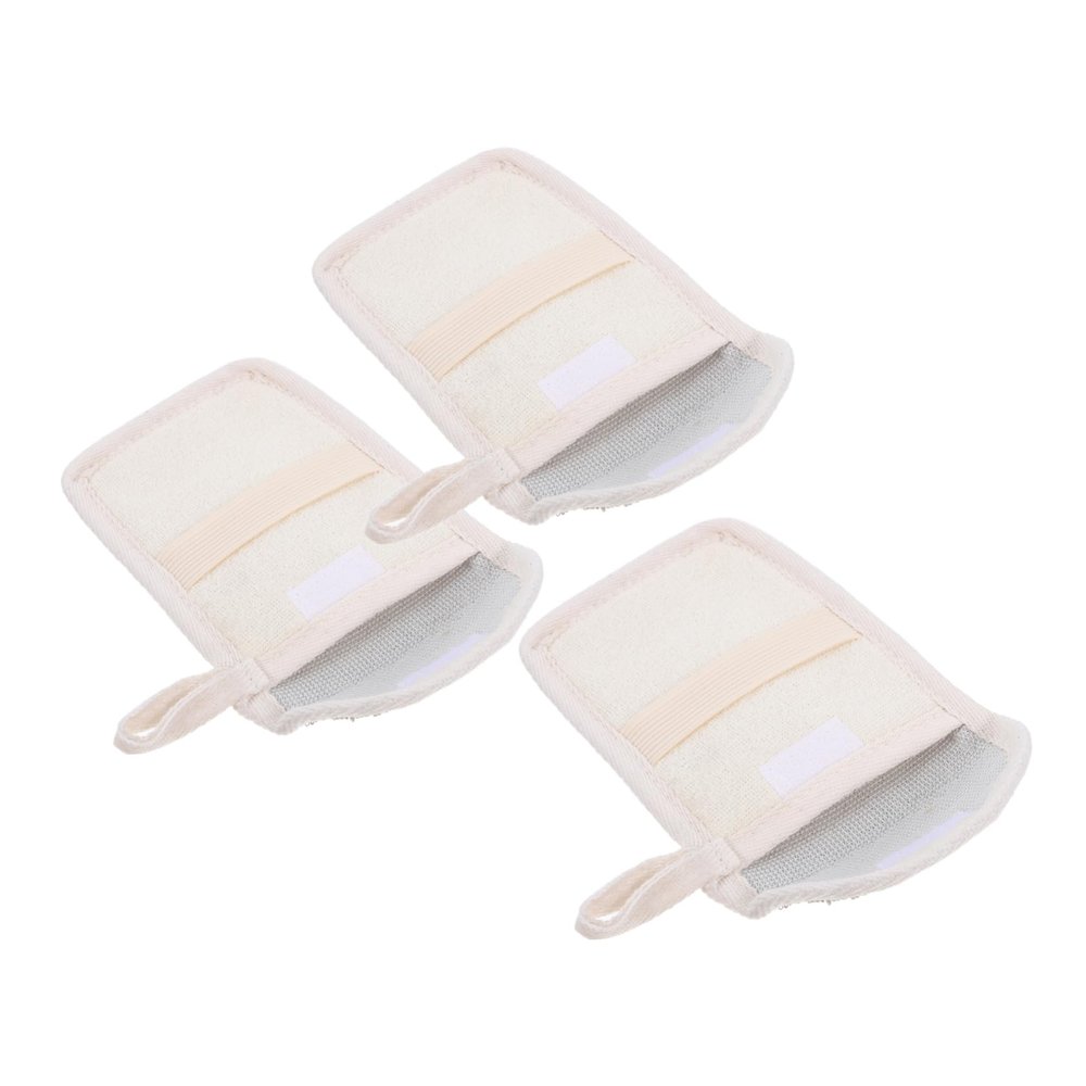 Baluue 3pcs Flax Soap Foaming Bags Portable Mesh Soap Storage Pouches for Bathing Convenient Drawstring for Travel and Exfoliating Shower Use