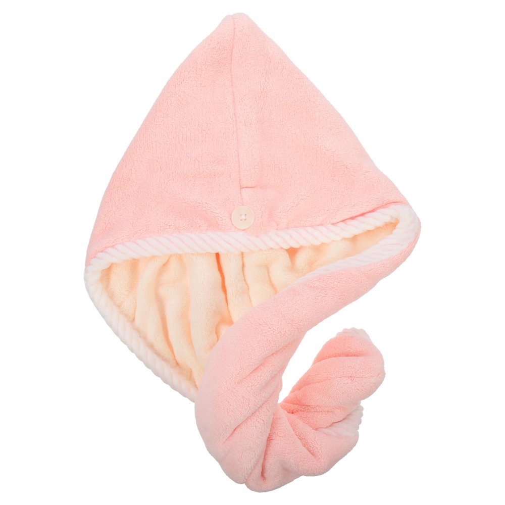 Baluue Quick Drying Hair Cap for Women Absorbent Coral Fleece Towel Wrap for Bathing Makeup Face Washing for Travel Hotel Daily Use