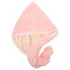 Baluue Quick Drying Hair Cap for Women Absorbent Coral Fleece Towel Wrap for Bathing Makeup Face Washing for Travel Hotel Daily Use view 1