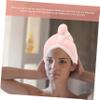 Baluue Quick Drying Hair Cap for Women Absorbent Coral Fleece Towel Wrap for Bathing Makeup Face Washing for Travel Hotel Daily Use view 4