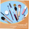 Baluue Professional Doubleended Makeup Brush 2pcs Wooden Handle Blush Powder Brush Loose Powder Applicator Compact for Travel view 3