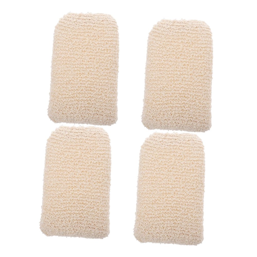 Baluue 4pcs Boy Girl Bath Sponge Soft Cotton and Linen Exfoliating Shower Scrubber for Boy Girl Gentle Cleansing Pads for Bathing and Massage for Sensitive Skin