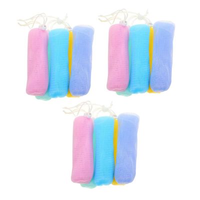 Baluue 15pcs Foaming Soap Soap Maker Storage Pouch Bar Holder for Exfoliation Random Color