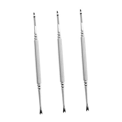 Beatifufu 3pcs Cuticle Cleaners Dual-ended Manicure Dead Skin Forks for Nail under Nail Cleaning Tool for Healthy