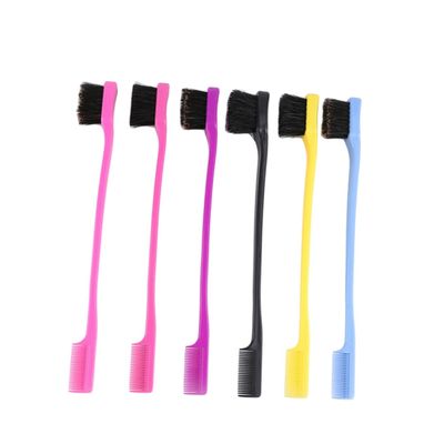 Beatifufu 4pcs Double-head Eyebrow Brush Comb Grooming Tool for Women Girls Smooth Polished Edges Gentle Material Dual Purpose Brush Comb Random Color